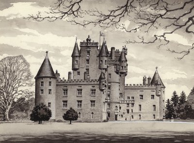 Château de Glamis (gouache sur papier) - Pat (1907-95) Nicolle