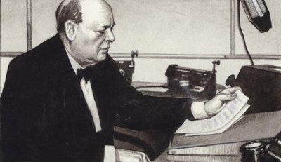 Winston Churchill fait l
