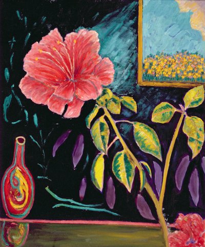 Hibiscus avec vase - Patricia Contemporary Artist Eyre