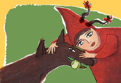 Le petit chaperon rouge, 2025 (acrylique ; numérique) - Patrizia La Porta