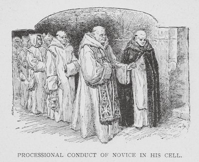Les Chartreux : Conduite processionnelle du novice dans sa cellule - Paul Adolphe Kauffmann