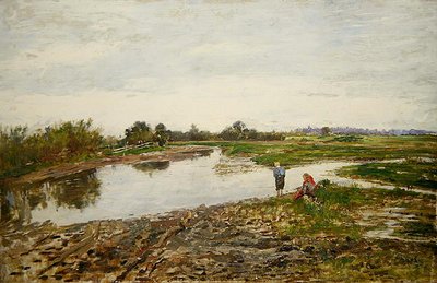 Paysage avec trois figures - Paul Baum