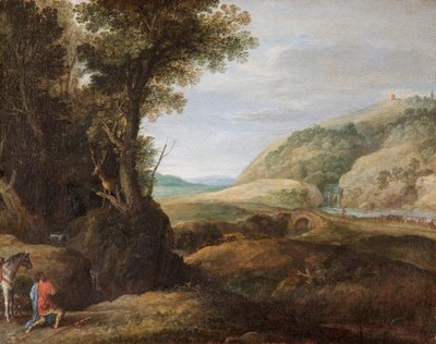 Paysage avec Saint Hubert et le cerf - Paul Brill or Bril
