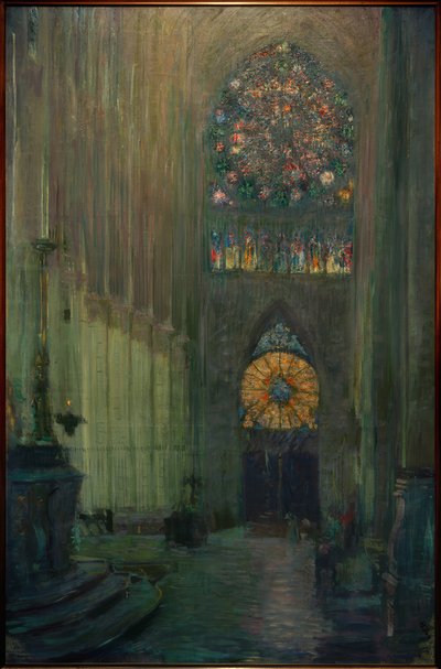 Vue intérieure de la cathédrale de Reims - Paul Cesar Helleu