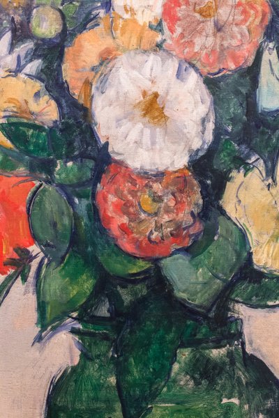Fleurs dans un vase vert - Paul Cezanne