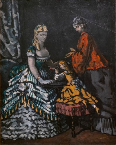 Intérieur avec deux femmes et un enfant - Paul Cézanne