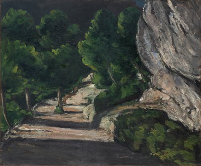 Paysage, route avec des arbres dans les montagnes Rocheuses, vers 1870-71 - Paul Cézanne