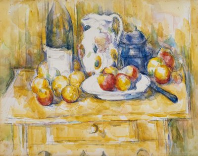 Nature morte avec pommes sur un buffet - Paul Cézanne
