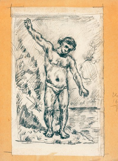 Baigneur aux bras écartés, c.1874-77 - Paul Cézanne