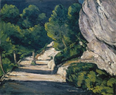 Paysage. Route avec des arbres dans les montagnes Rocheuses - Paul Cézanne