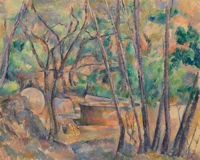 La Meule et citerne en sous-bois - Paul Cézanne