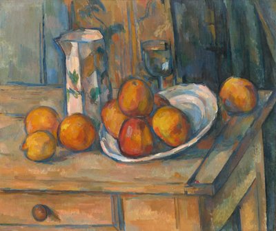 Nature morte avec pichet de lait et fruits - Paul Cézanne