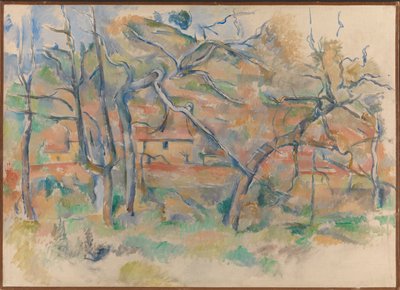 Arbres et maison, Provence - Paul Cézanne