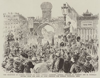 La réception des officiers russes à Paris, le général Chanoine, l