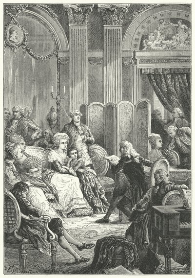 Un salon au début du règne de Louis XVI de France - Paul Dominique Philippoteaux