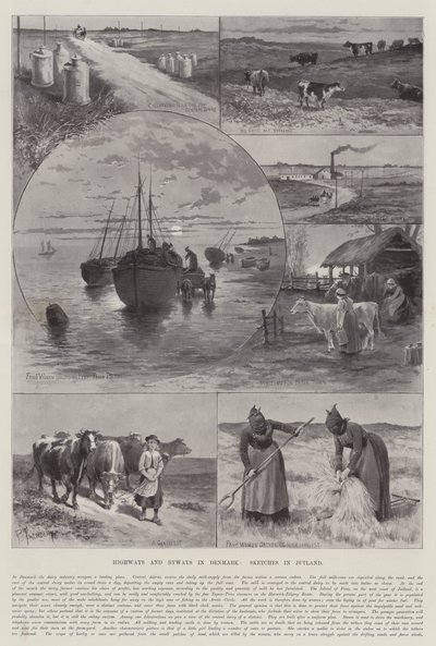 Routes et chemins au Danemark, esquisses au Jutland - Paul Frenzeny