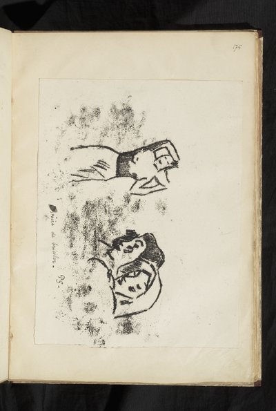Avant et après - Femme portant une urne sur son épaule et deux têtes de L