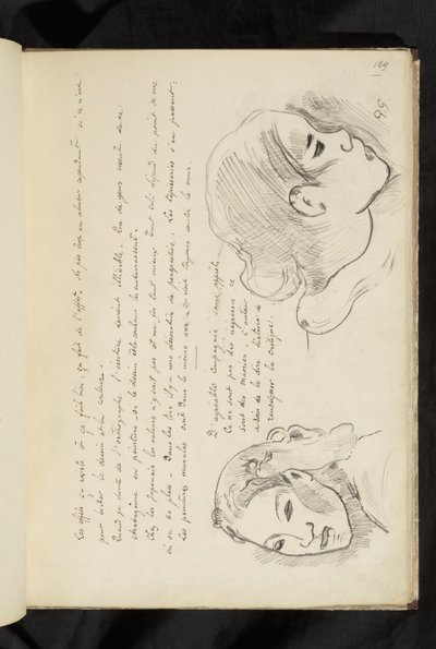 Avant et après - texte et deux dessins de la tête d