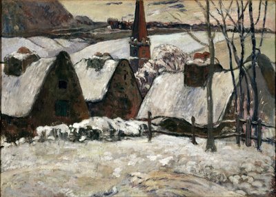 Village breton sous la neige - Paul Gauguin