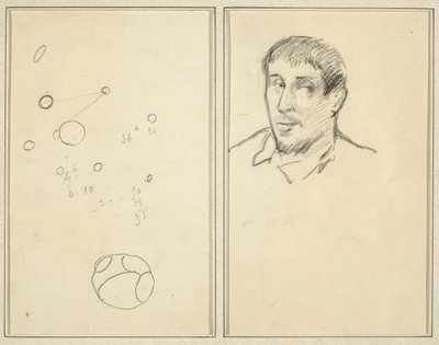 Cercles et chiffres; Autoportrait - Paul Gauguin
