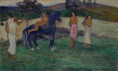 Composition avec figures et un cheval - Paul Gauguin