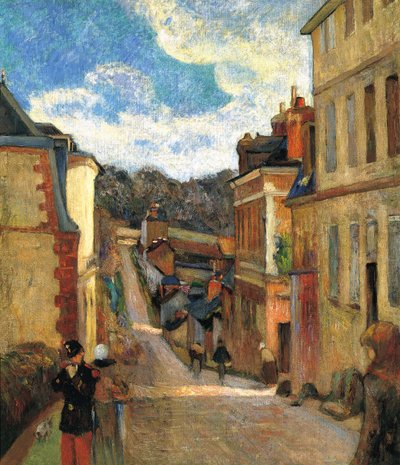 French: La rue Jouvenet à Rouen Rue Jouvenet in Rouen - Paul Gauguin