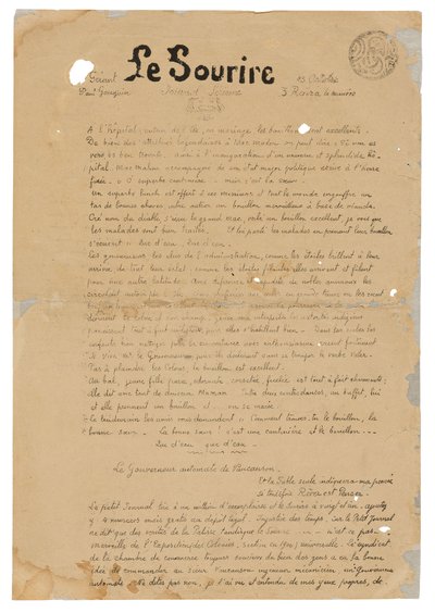 Le sourire: Journal sérieux, Oct. 13, 1899 - Paul Gauguin