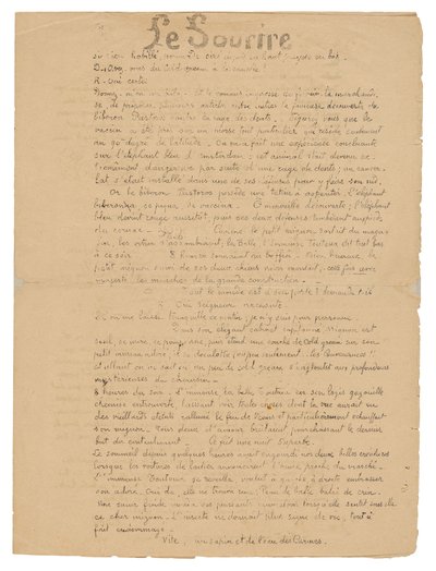 Le sourire: Journal sérieux, Sept. 19, 1899 - Paul Gauguin