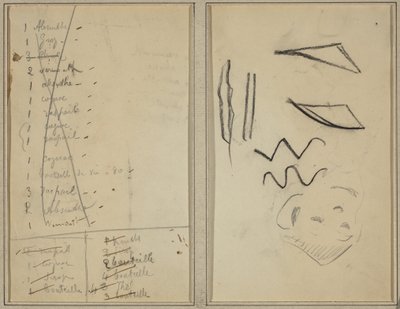 Neige ; Itinéraire [recto] - Paul Gauguin