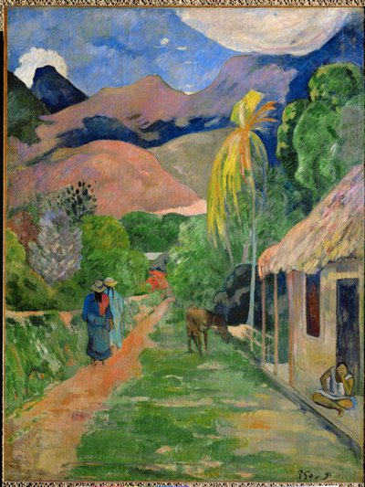 Chemin de Papeete, appelé rue du Tahiti (huile sur toile) - Paul Gauguin
