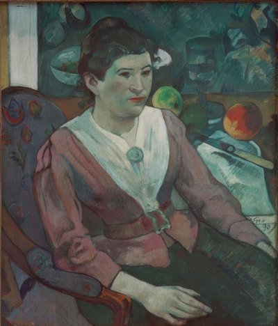 Portrait de femme à la nature morte de Cézanne – Marie Derr - Paul Gauguin