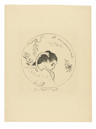 Projet d’assiette (Leda), frontispice de la Suite Volpini - Paul Gauguin