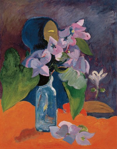 Nature morte avec fleurs et idole par Gauguin, Paul Eugene Henri (1848-1903) - Paul Gauguin