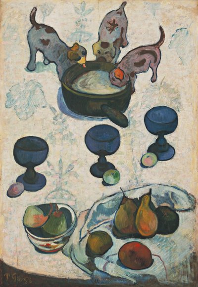 Nature morte avec trois chiots - Paul Gauguin