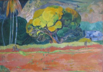 Tahitien :  Fatata te moua Au pied de la montagne - Paul Gauguin