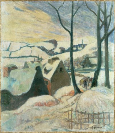 Village sous la neige - Paul Gauguin