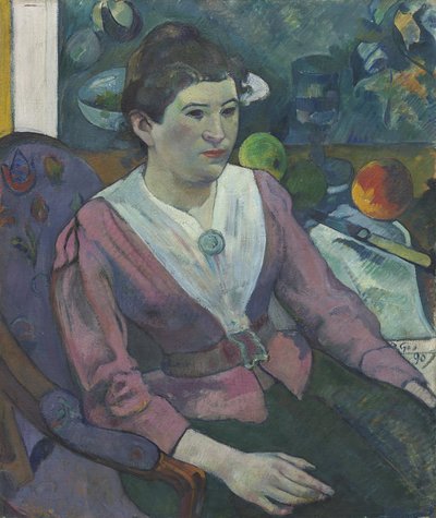 Femme devant une Nature Morte par Cézanne - Paul Gauguin