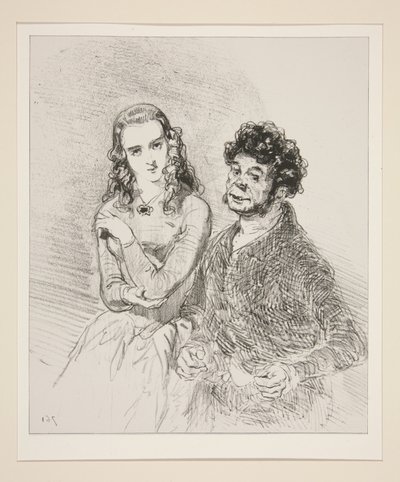 Le père et la fille - Paul Gavarni