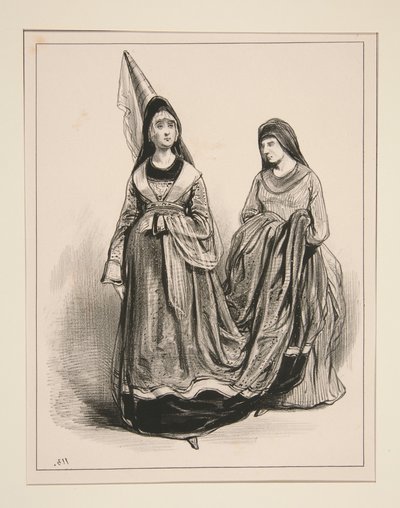 1400. Dames de Paris. - Paul Gavarni