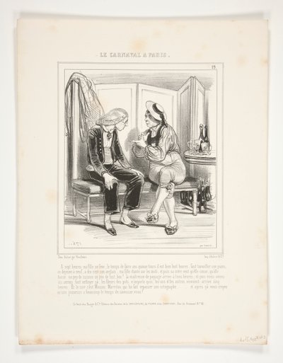 À sept heures ma fille se lève - Paul Gavarni