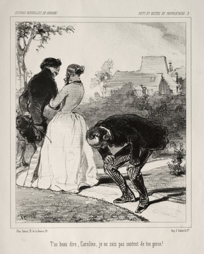 Faite et gestes du propriétaire - Paul Gavarni