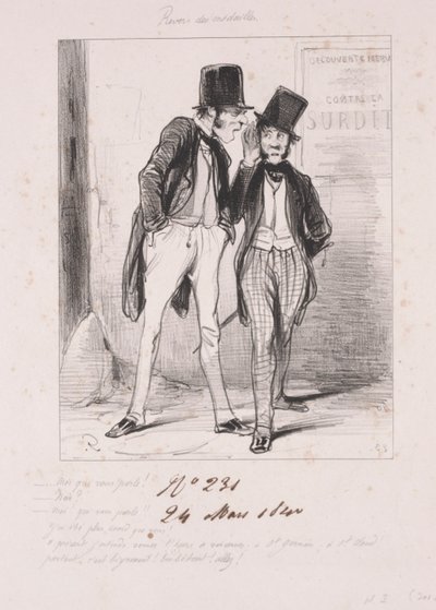 Revers des médailles : Moi qui vous parle, 1840 - Paul Gavarni
