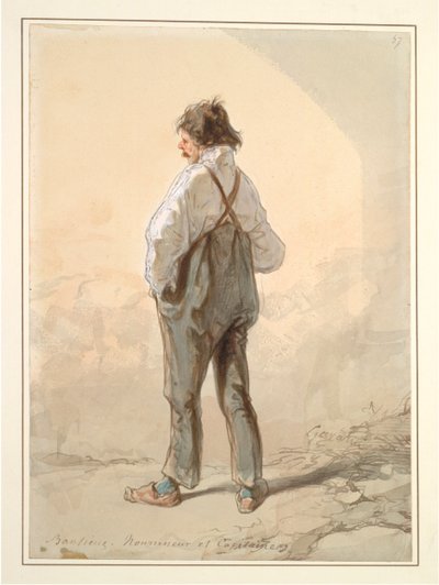 Les banlieues : Éleveur de bétail et capitaine, probablement 1859-1860 - Paul Gavarni