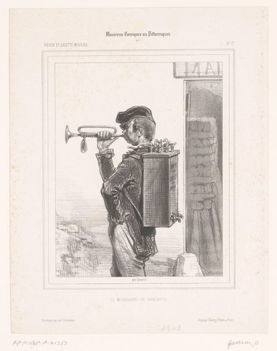 Vendeur de robinets jouant de la trompette Le marchand de robinets (titre sur l
