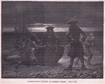 Conspirateurs débarquant à Romney Marsh en 1696 - Paul Hardy