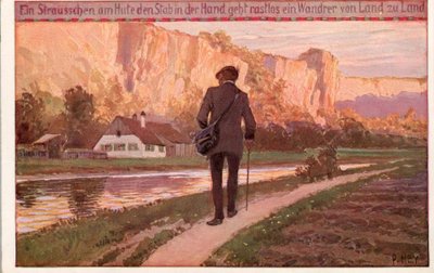 Un petit bouquet au chapeau, le bâton à la main (...) - Paul Hey
