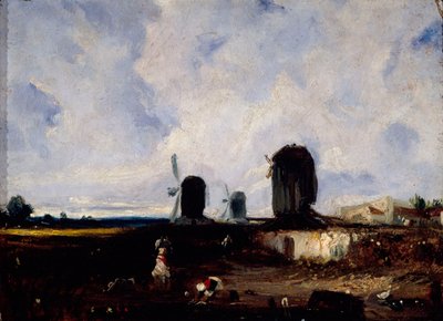 Moulins sur les plaines de Montrouge, vers 1820 - Paul Huet