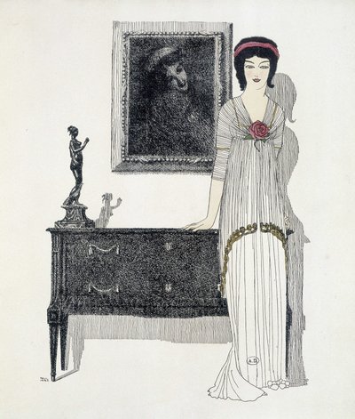Création de Paul Poiret de «Les Robes de Paul Poiret», dessin par Paul Iribe. 1908 - Paul Iribe