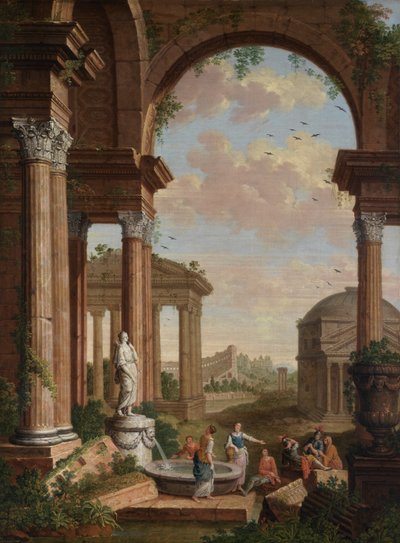Paysage avec Ruines Romaines - Paul Joseph de Cock