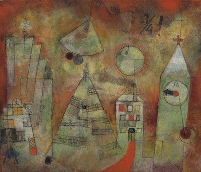 Heure fatidique à onze heures trois quarts Schicksalstunde um Dreiviertel Zwölf, 1922 - Paul Klee